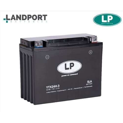 LP YTX24HL-BS 12V-21 AMPER 350 CCA BAKIMSIZ AKÜ GL 1500, XV 1100