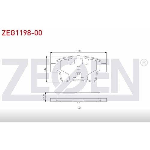 Disk Balata Fiat GrandE Punto (199) 1.4 Arka - Zegen