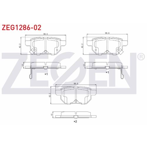 Disk Balata Toyota Auris, Corolla, Yaris Arka -