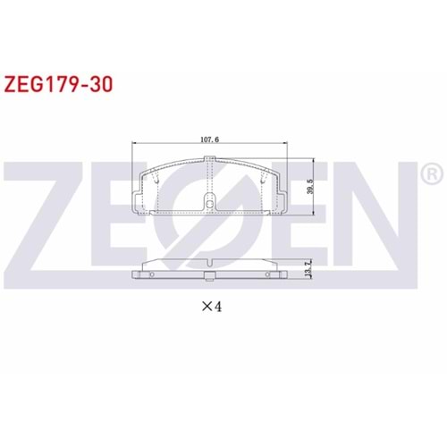 Disk Balata Mazda 323 VI, Mazda 6 TEL DELİKLİ Arka - ZEGEN