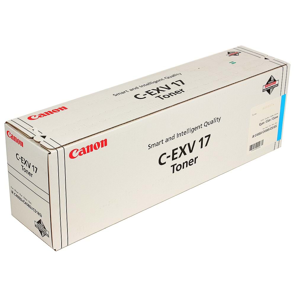 CANON C-EXV-17C IR-C4080/4580/5180/5185 MAVİ TONER ORJİNAL 30.000 SAYFA 0261B002