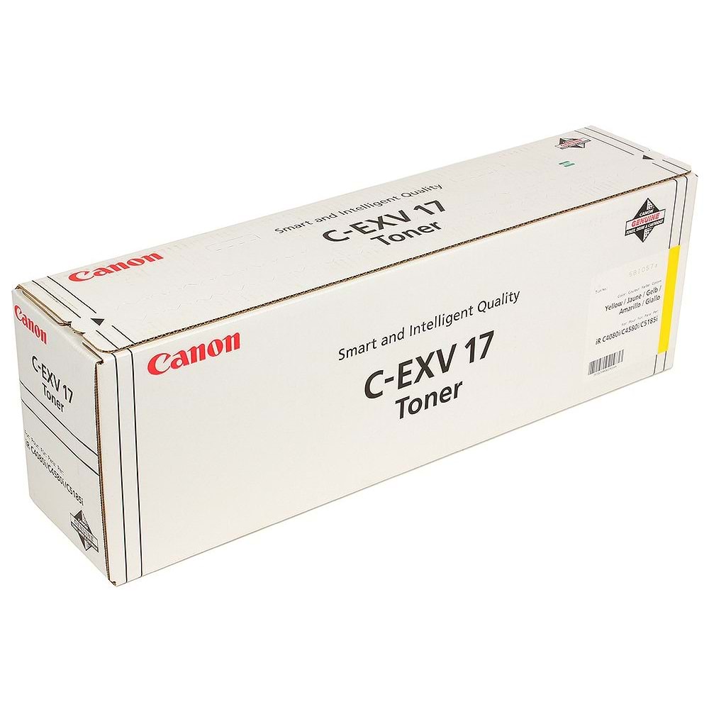 CANON C-EXV-17Y IR-C4080/4580/5180/5185 SARI TONER ORJİNAL 30.000 SAYFA 0259B002