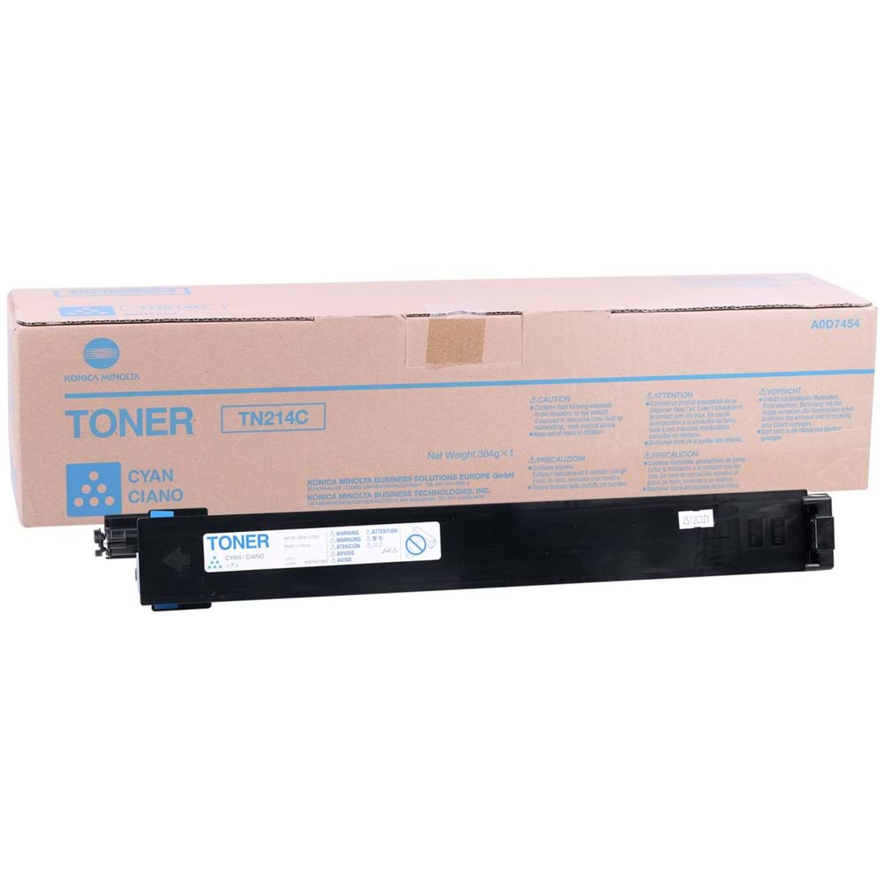 KONICA MINOLTA TN-214C BIZHUB C-200/203/253 MAVİ TONER ORJİNAL 18.500 SAYFA A0D7454