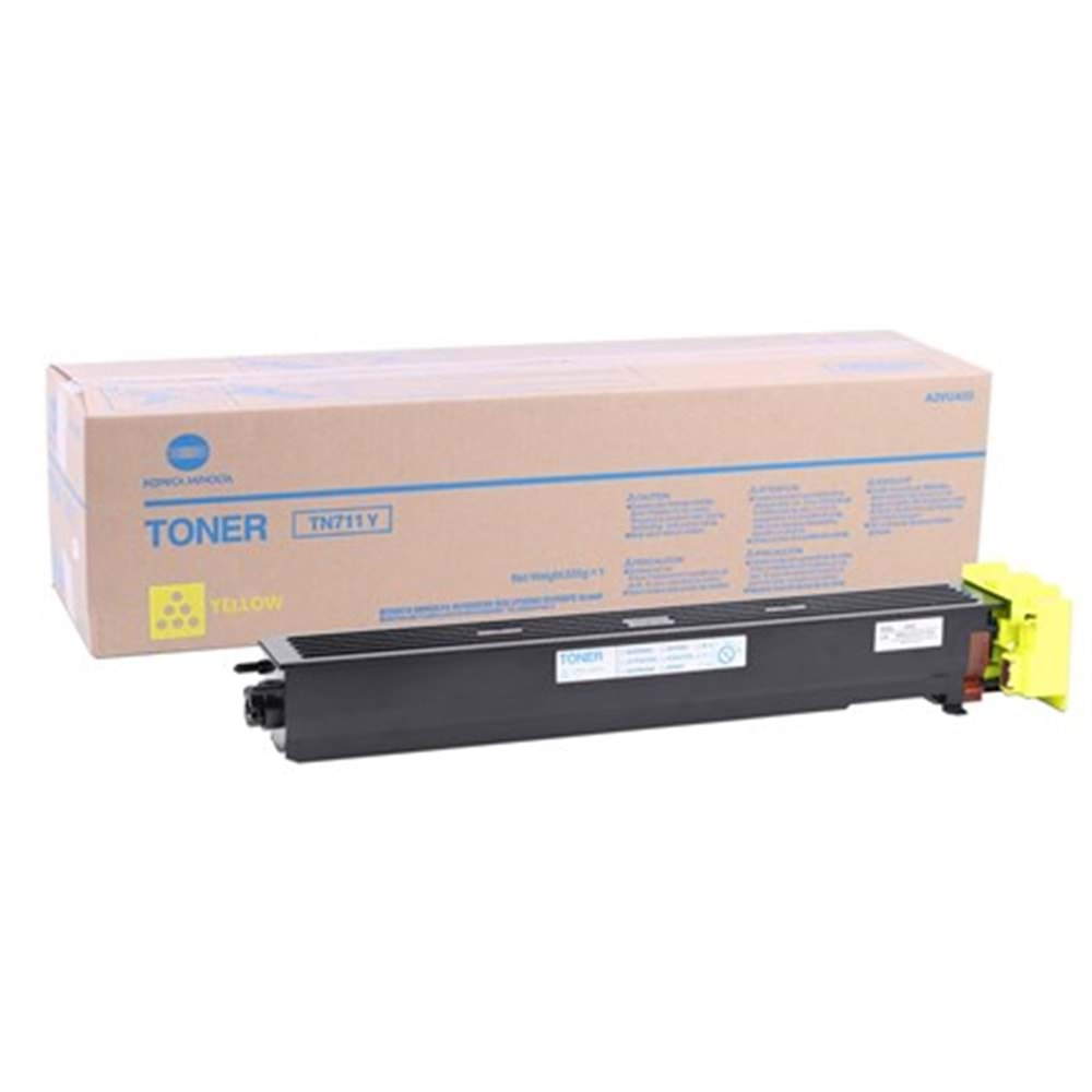 KONICA MINOLTA TN-711Y BIZHUB C654/C754 SARI TONER ORJİNAL 31.500 SAYFA A3VU250