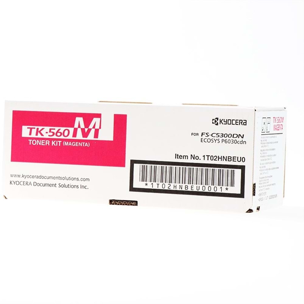 KYOCERA TK-560M FS-C5300/5350/P6030 KIRMIZI TONER ORJİNAL 10.000 SAYFA 1T02HNBEU0