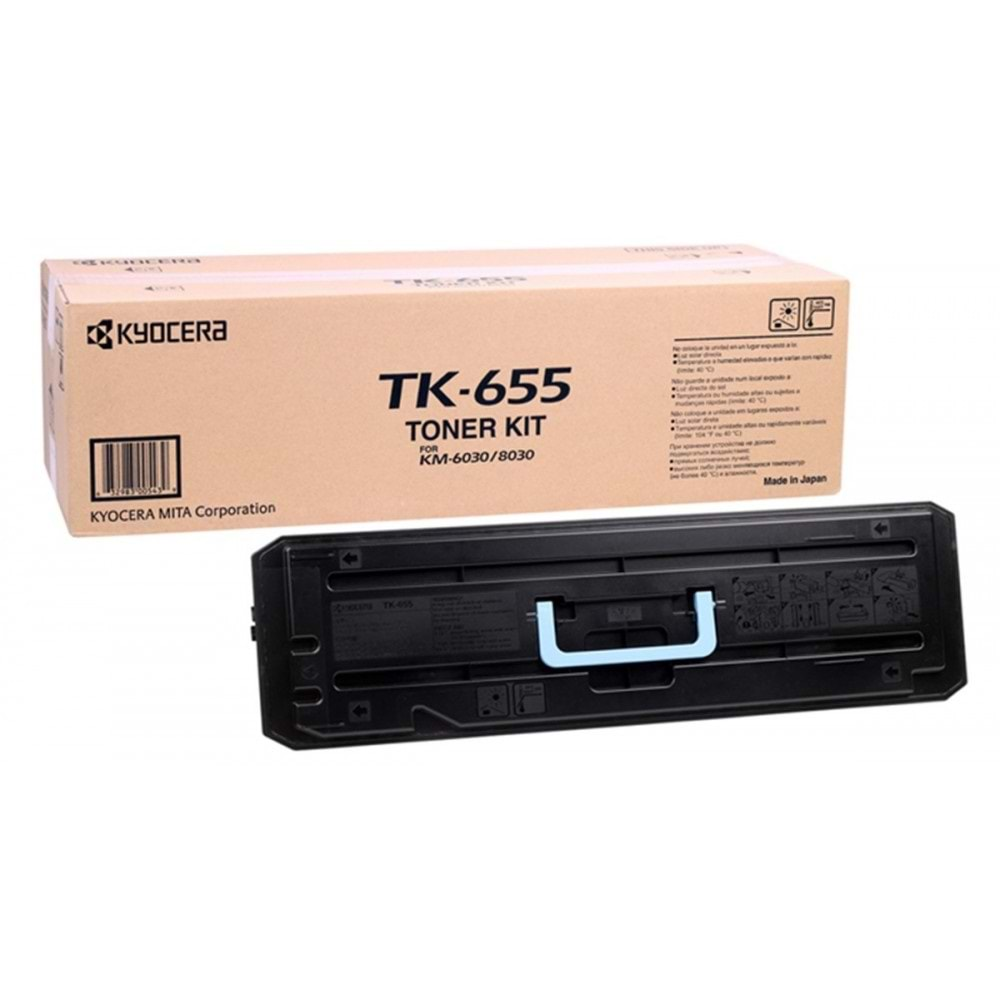 KYOCERA TK-655 KM-6030/8030 SİYAH TONER ORJİNAL 47.000 SAYFA 1T02FB0EU0