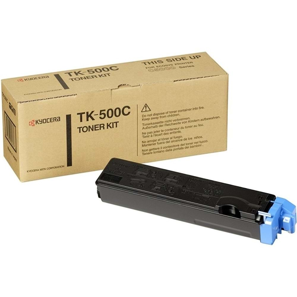 KYOCERA TK-500C FS-C5016N MAVİ TONER ORJİNAL 8.000 SAYFA 370PD5KW