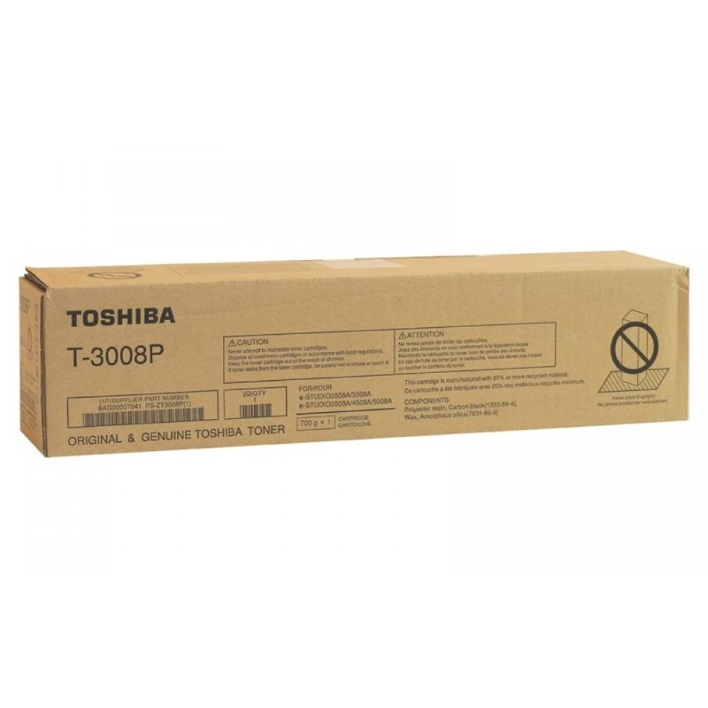 TOSHIBA T-3008P e.STD.2008/3008/3508/4508/5008 SİYAH TONER ORJİNAL 43.900 SAYFA