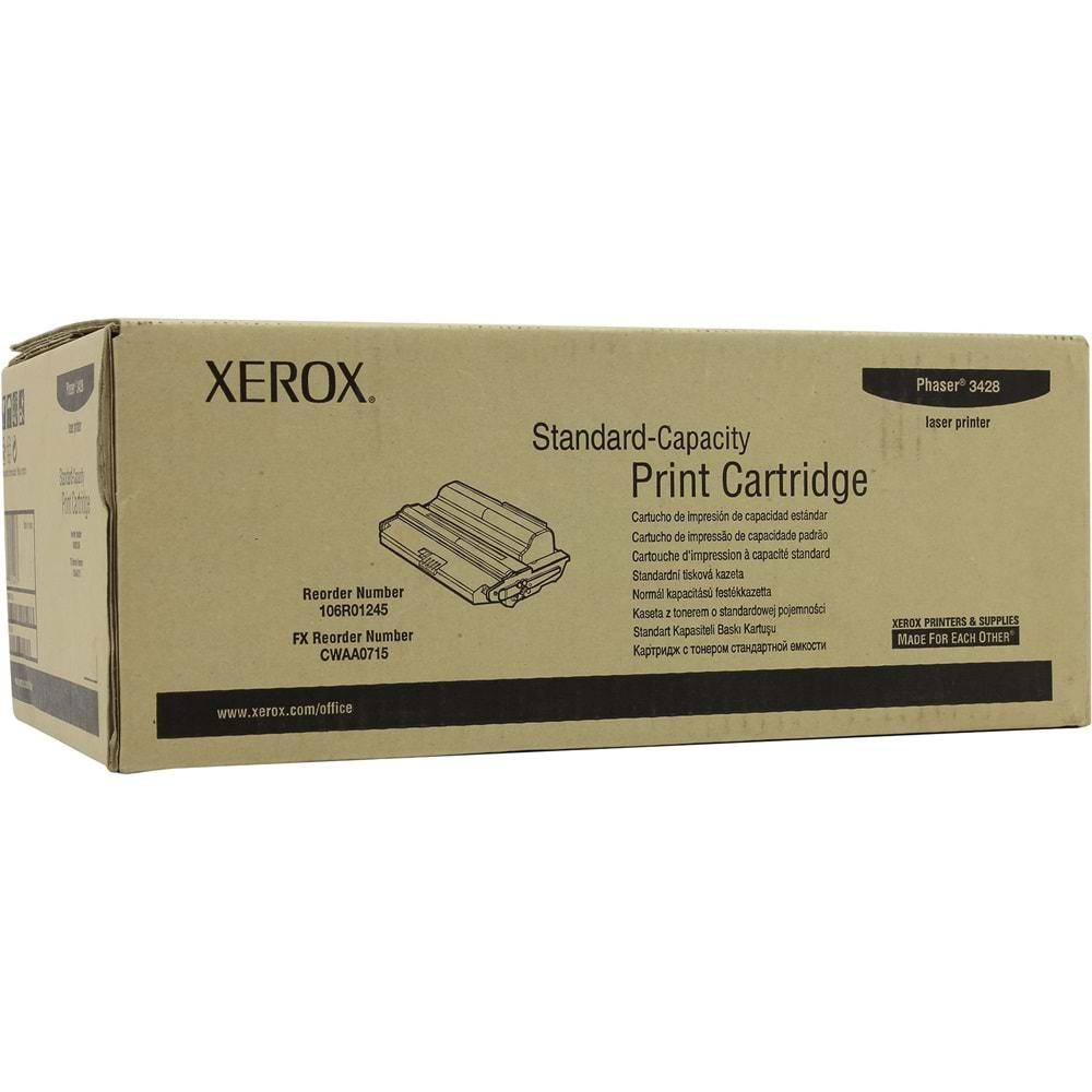 XEROX 106R01245 PHASER 3428 SİYAH TONER ORJİNAL 4.000 SAYFA