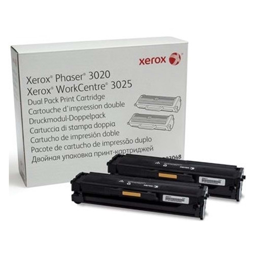 XEROX 106R03048 PHASER 3020 / WC3025 DUAL PACK TONER ORJİNAL 2x1.500 SAYFA
