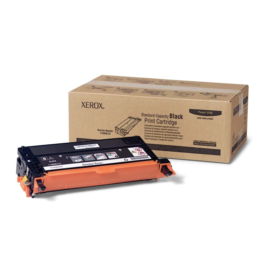 XEROX 113R00722 PHASER 6180 SİYAH TONER ORJİNAL 3.000 SAYFA