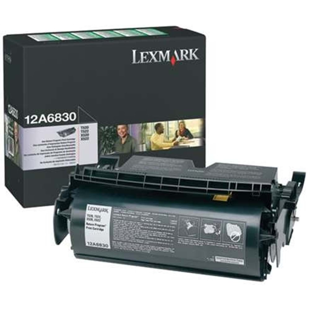 LEXMARK 12A6830 T520/X520/T522/X522 SİYAH TONER ORJİNAL 7.500 SYF