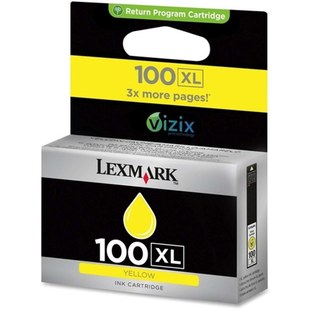 LEXMARK 14N1071 100XL PRO 205/209 SARI KARTUŞ ORJİNAL 600 SAYFA