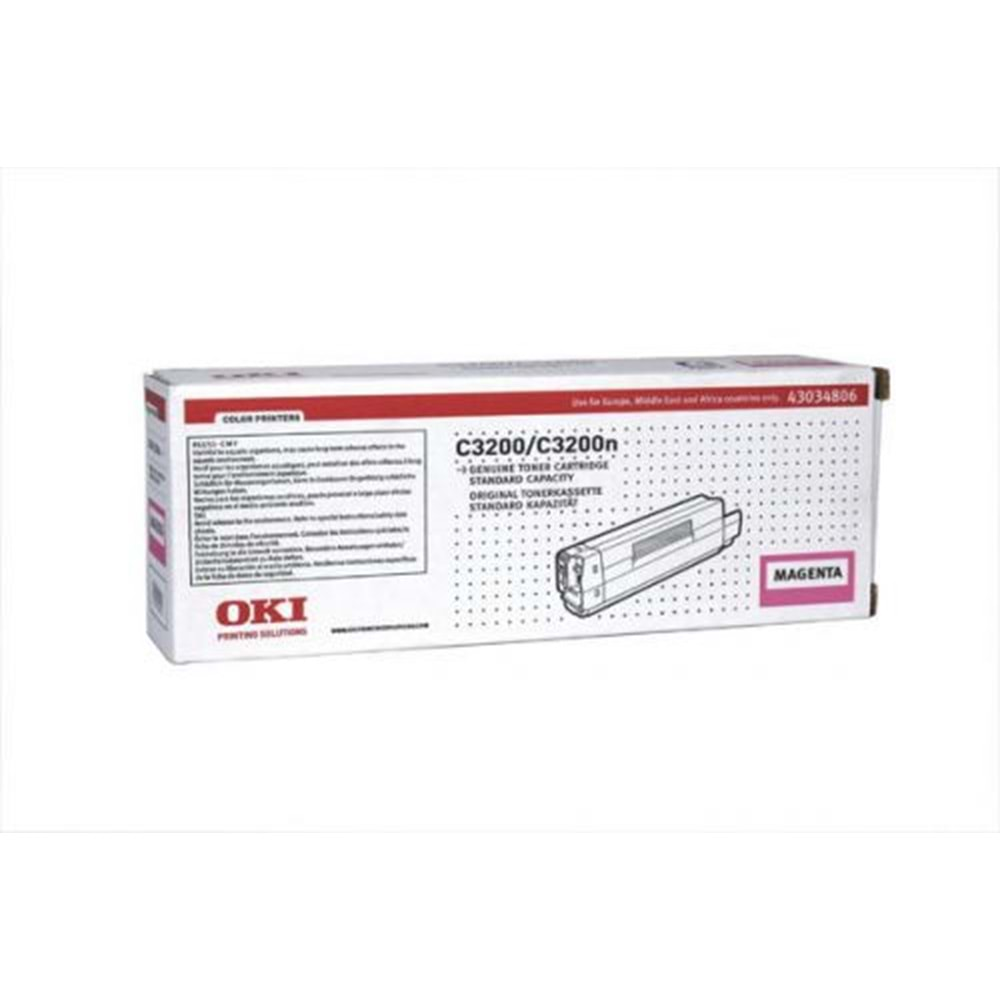 OKI 43034814 C3200 KIRMIZI TONER ORJİNAL 1.500 SAYFA