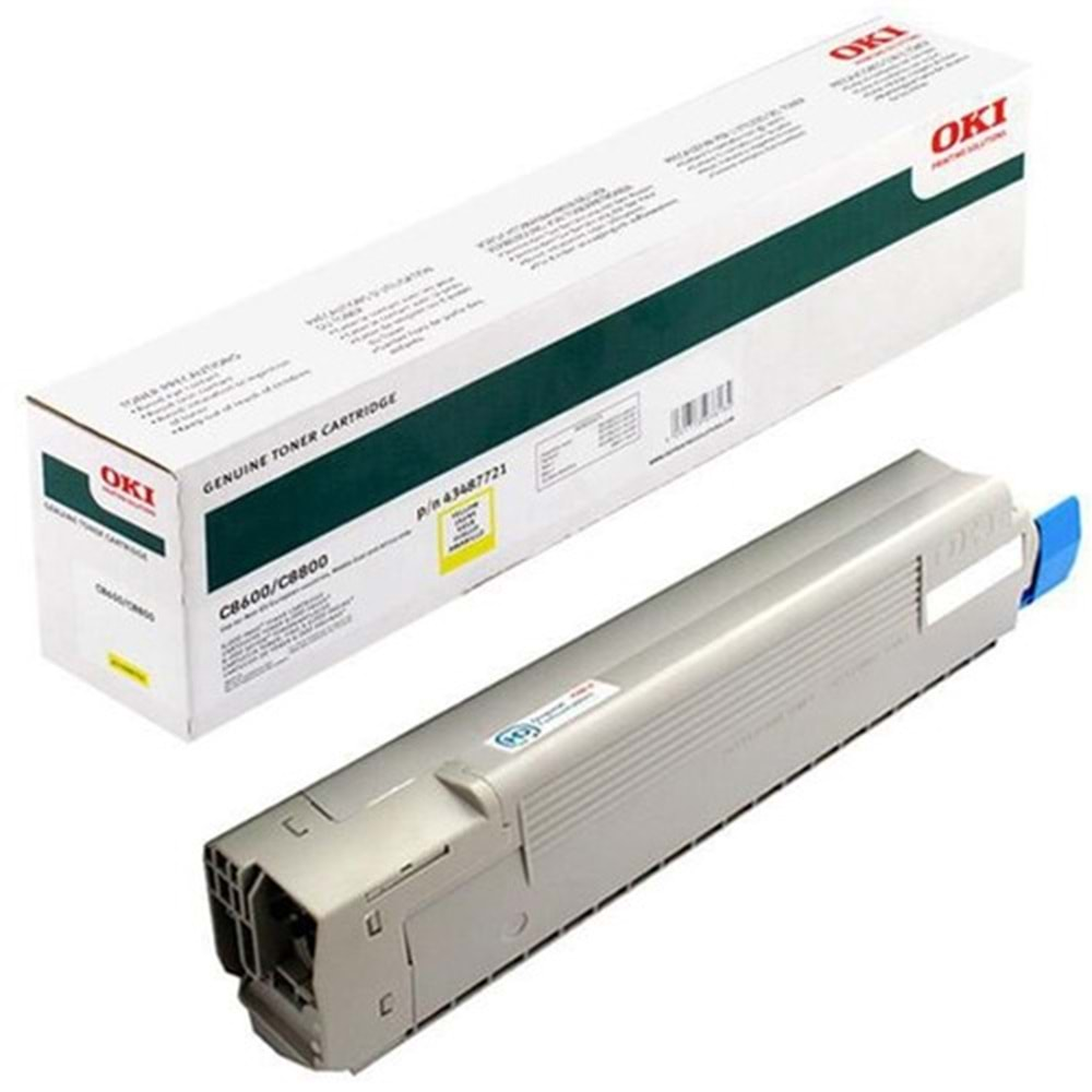 OKI 43487721 C-8600/8800 SARI TONER ORJİNAL 6.000 SAYFA