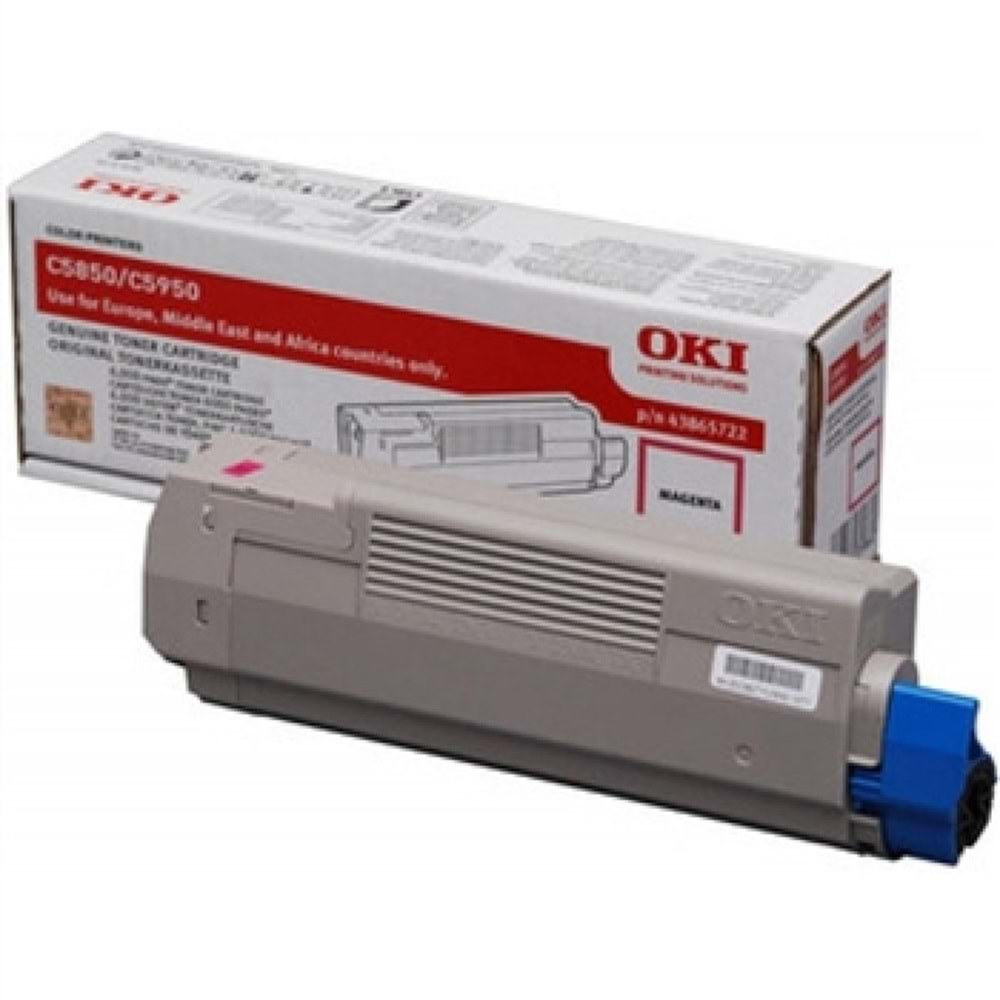 OKI 43865743 C-5850/5950/MC560 MAVİ TONER ORJİNAL 6.000 SAYFA