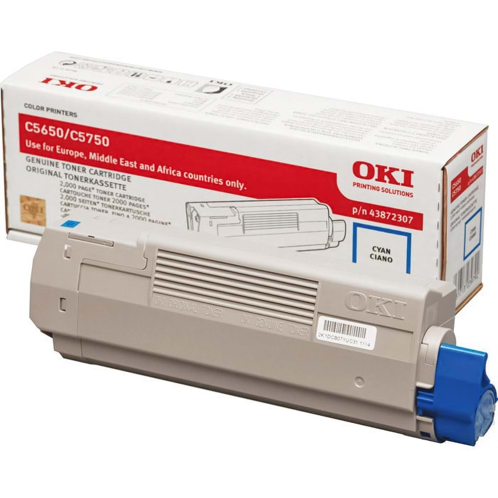 OKI 43872323 C-5650/5750 MAVİ TONER ORJİNAL 2.000 SAYFA