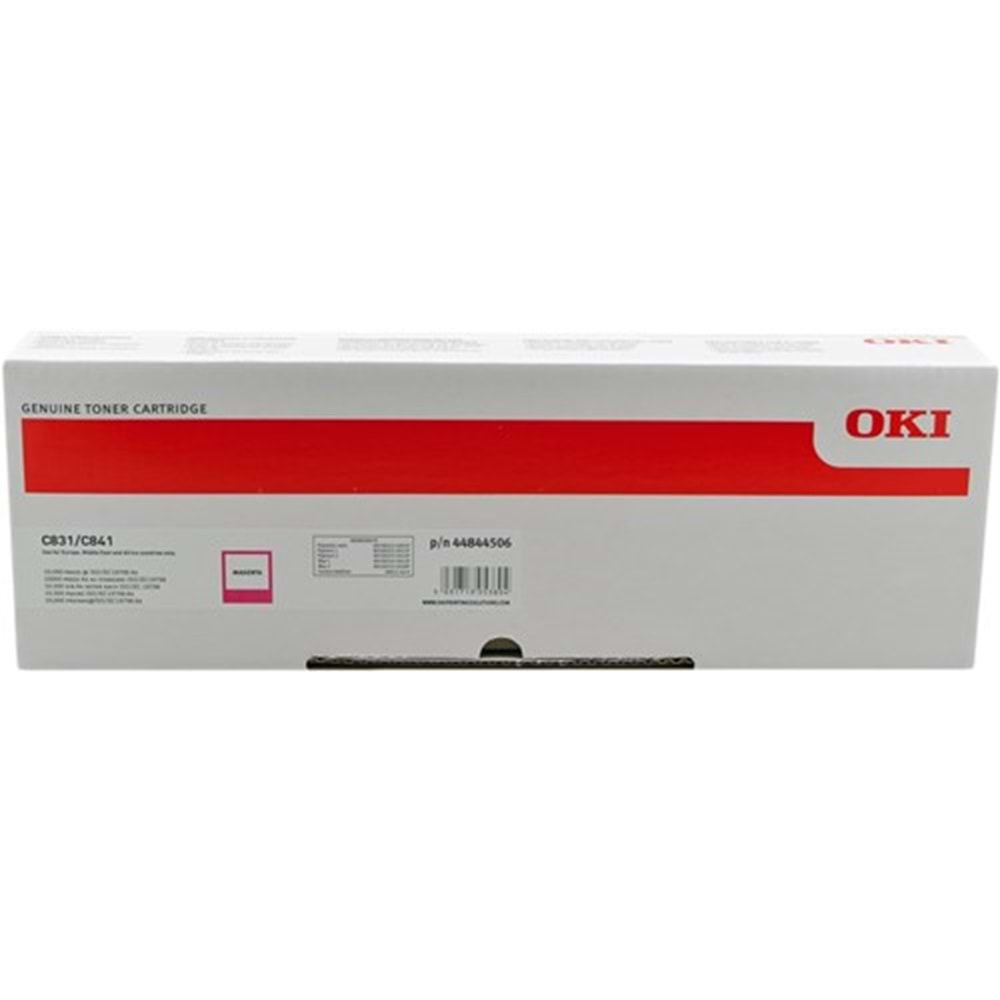 OKI 44844506 C-831/841 KIRMIZI TONER ORJİNAL 10.000 SAYFA