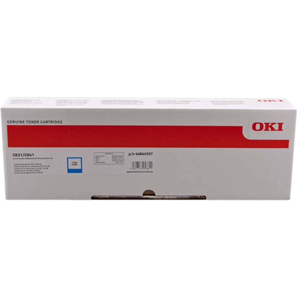 OKI 44844507 C-831/841 MAVİ TONER ORJİNAL 10.000 SAYFA