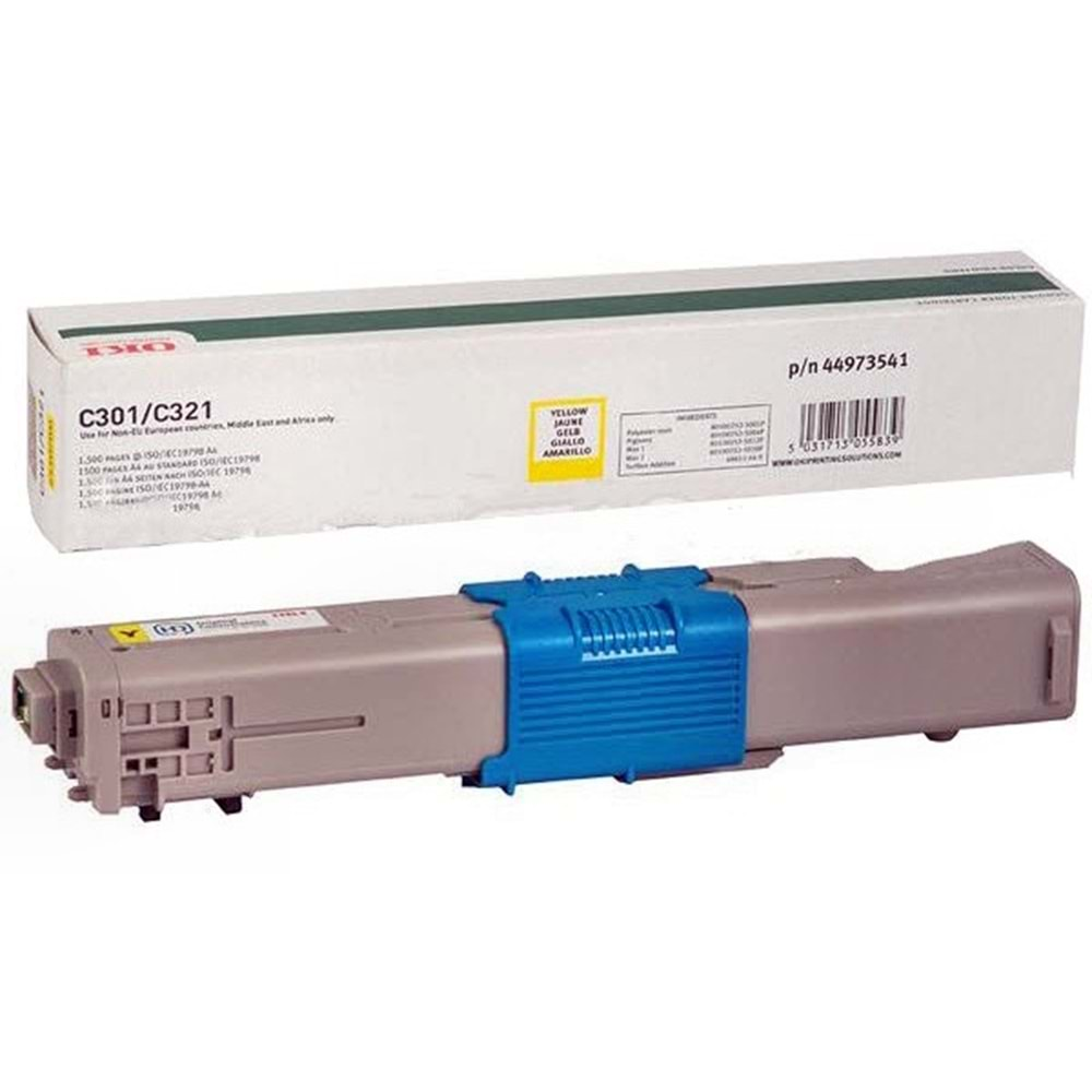 OKI 44973541 C301/321/MC342 SARI TONER ORJİNAL 1.500 SAYFA