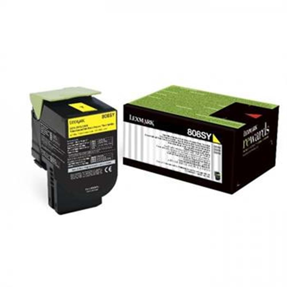 LEXMARK 80C8YC0 CX310/CX410/CX510 SARI TONER ORJİNAL 2.000 SAYFA