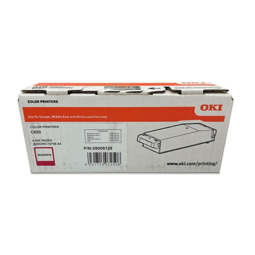 OKI 9006128 TONER-M-C650 KIRMIZI TONER 6.000 SAYFA