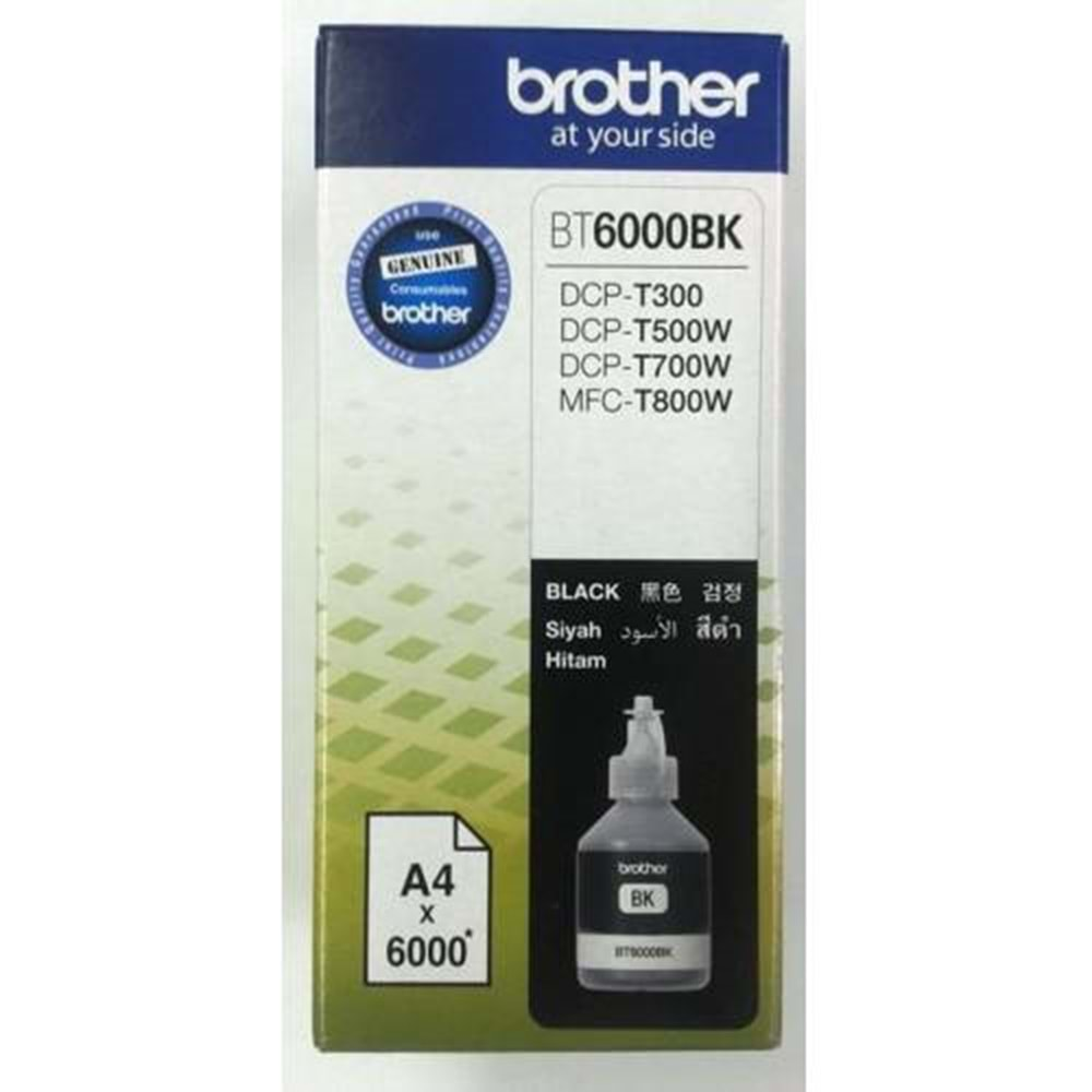 BROTHER BT-6000BK DCP-T300/500/700/800 SİYAH KARTUŞ ORJİNAL 6K SY