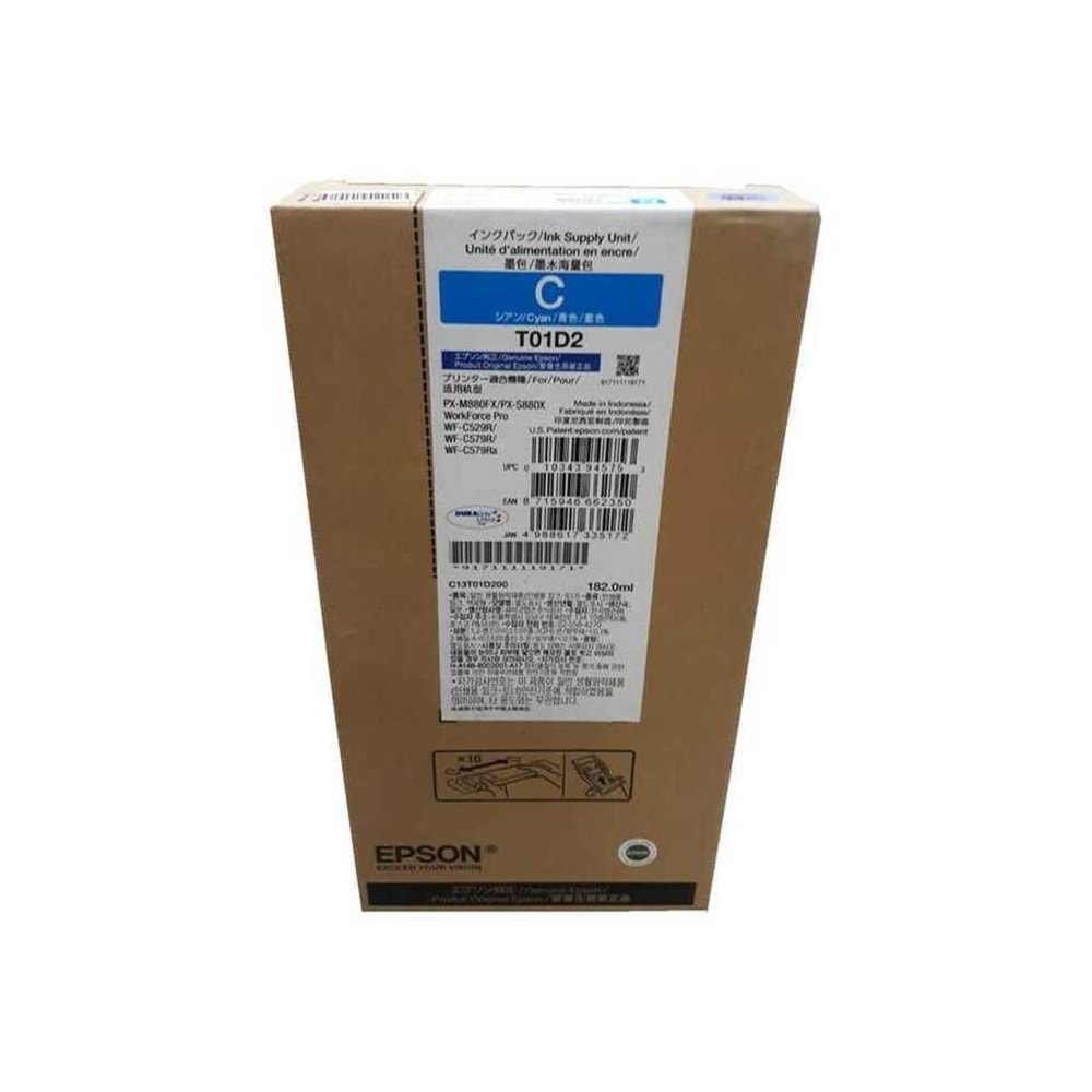 Epson C13T01D200/C529R/C579R Mavi Orjinal Kartuş 20.000 Sayfa