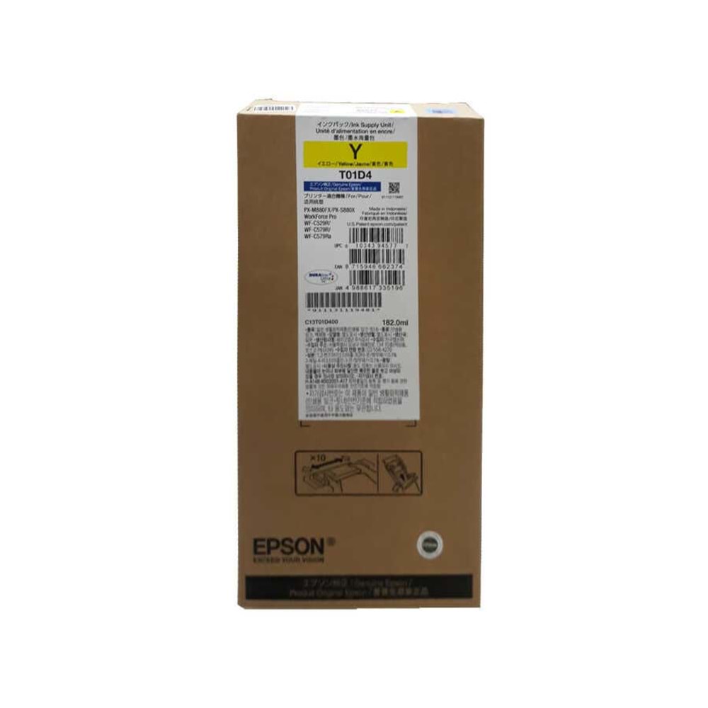 Epson C13T01D400/C529R/C579R Sarı Orjinal Kartuş 20.000 Sayfa