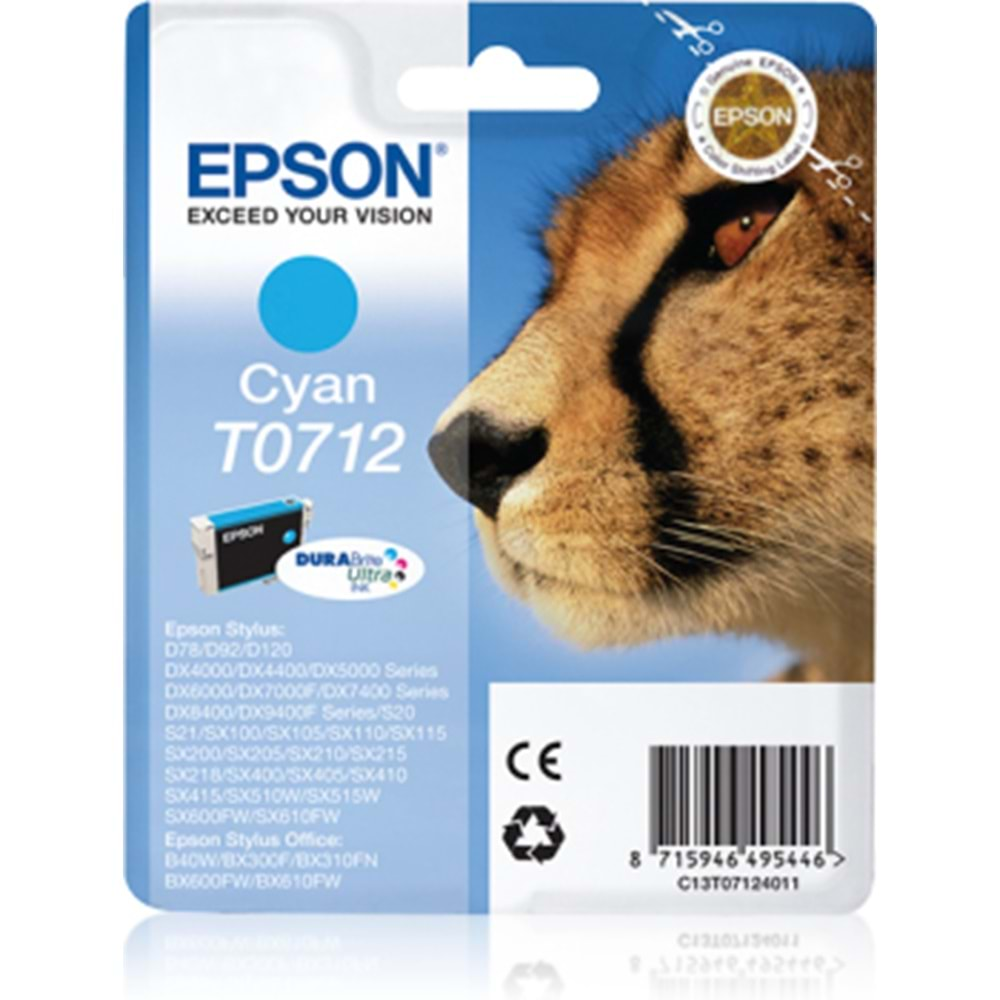 EPSON C13T07124021 D78/DX4050/5050/6050 MAVİ KARTUŞ ORJİNAL 5.5ML