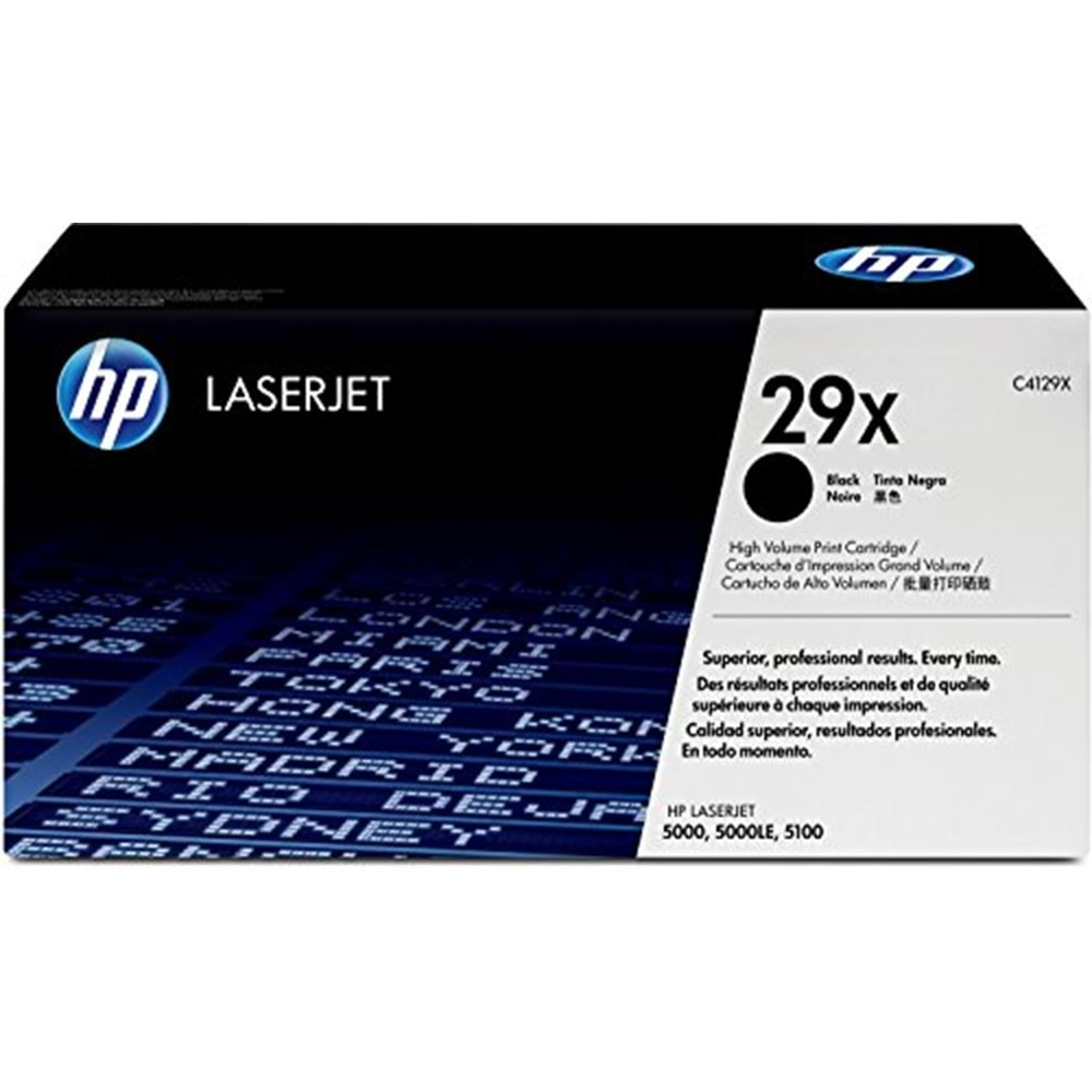 HP C4129X LASERJET 5000/5100 TONER ORJİNAL 10.000 SAYFA