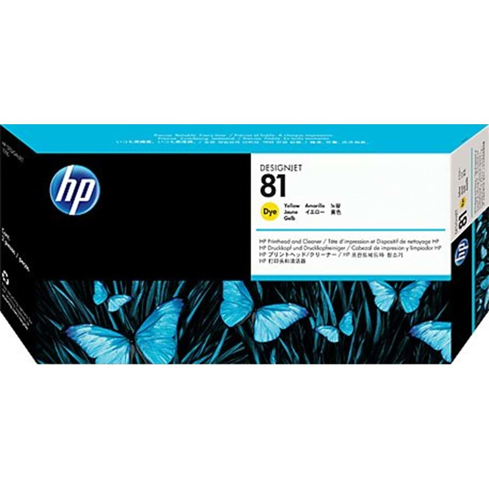 HP C4953A (81) 5000 SARI BASKI KAFASI VE TEMİZLEME KARTUŞ ORJ