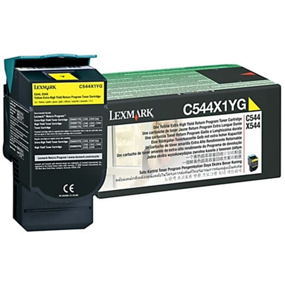 LEXMARK C544X1YG C-X 544/546/548 SARI TONER ORJİNAL 4.000 SAYFA