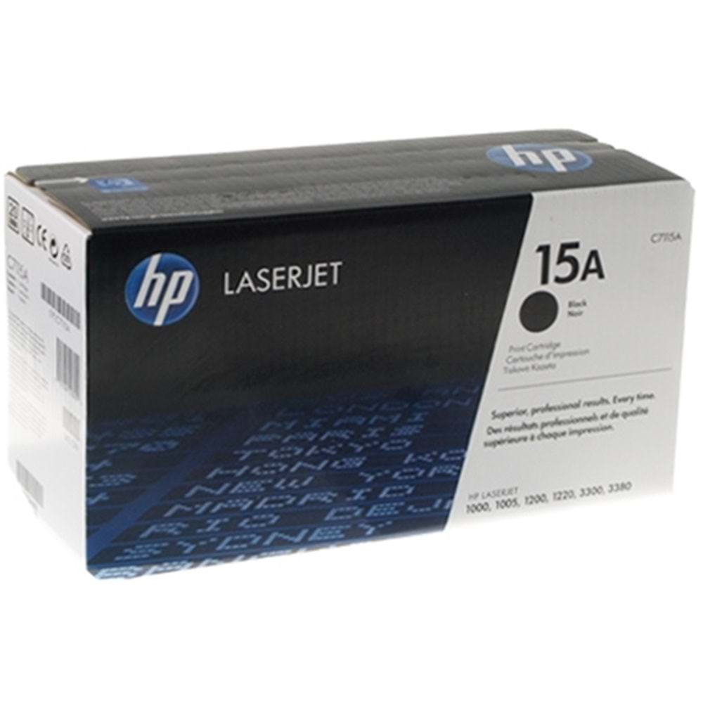 HP C7115A (15A) 1000/1200/1220 SİYAH TONER ORJİNAL 2.500 SAYFA