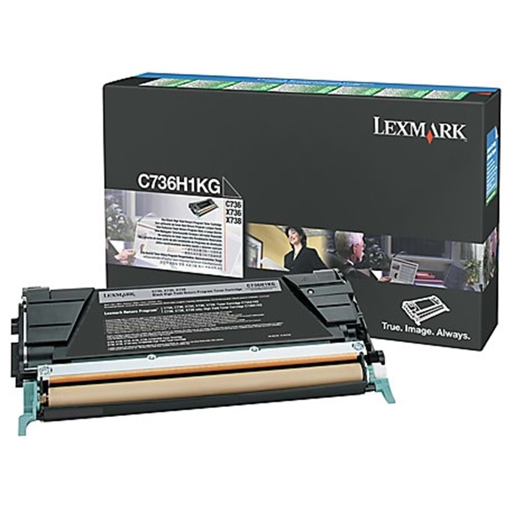 LEXMARK C736H1KG C-X 736/738 YÜK.KAP.SİYAH TONER ORJİNAL 12.000