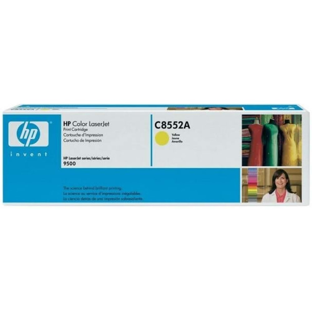 HP C8552A (822A) 9500 SARI TONER ORJİNAL 20.000 SAYFA