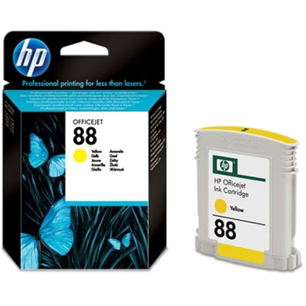 HP C9388AE (88) K550/5400/8600/L7480 SARI KARTUŞ ORJİNAL 860 SAYFA