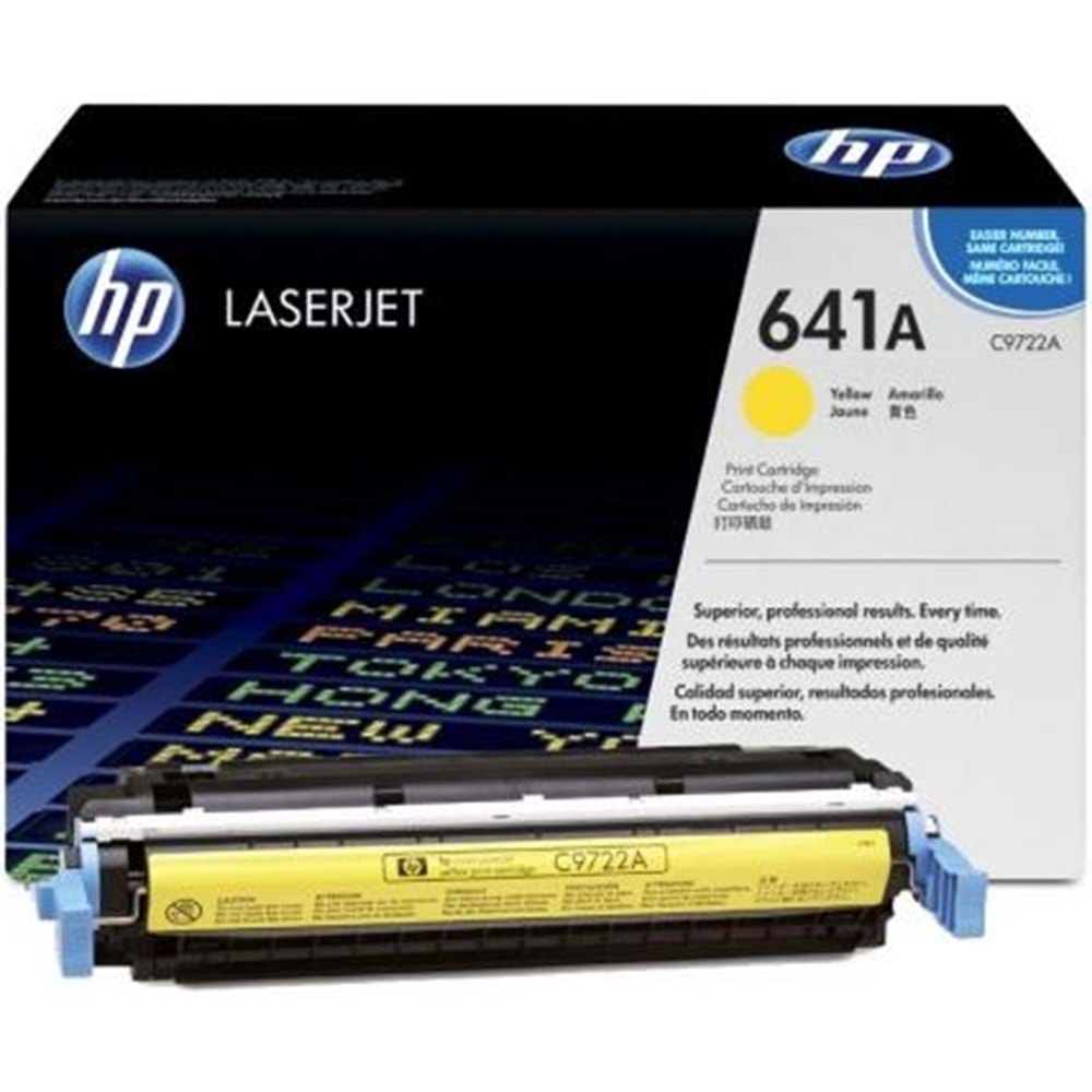 HP C9722A 641A 4600/4650 SARI ORJİNAL TONER 8.000 SAYFA