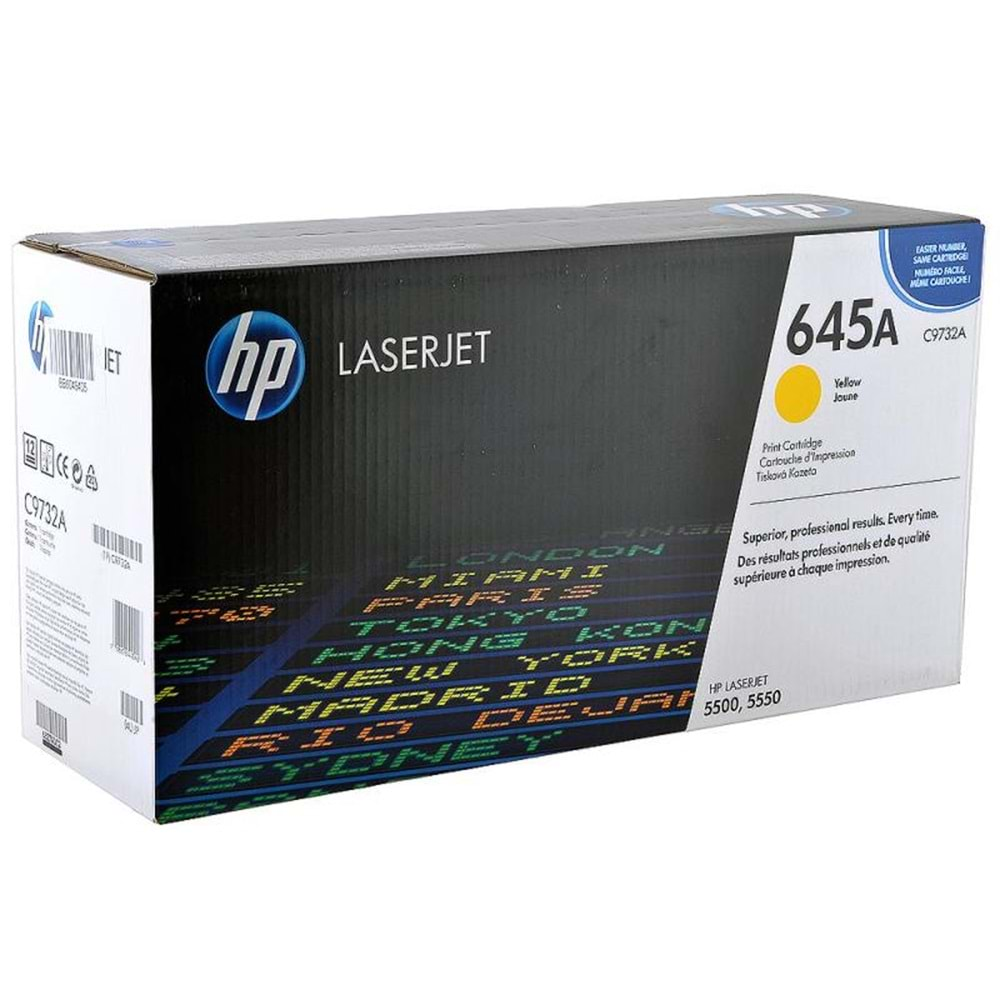 HP C9732A 645A 5500/5550 SARI LASER TONER ORJİNAL 12.000 SAYFA