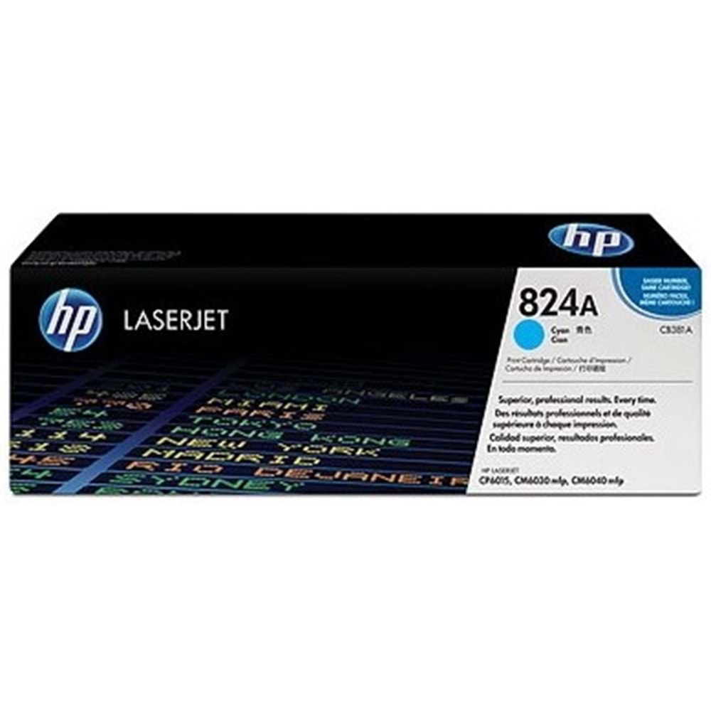 HP CB381A (824A) CP6015/CM6030/6040 MAVİ TONER ORJİNAL 21.000 SAYFA