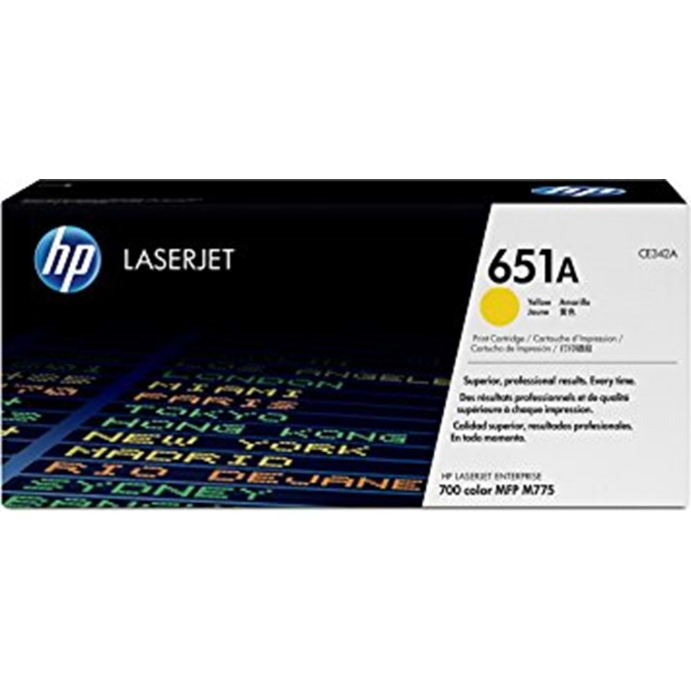 HP CE342A (651A) M775 SARI TONER ORJİNAL 16.000 SAYFA