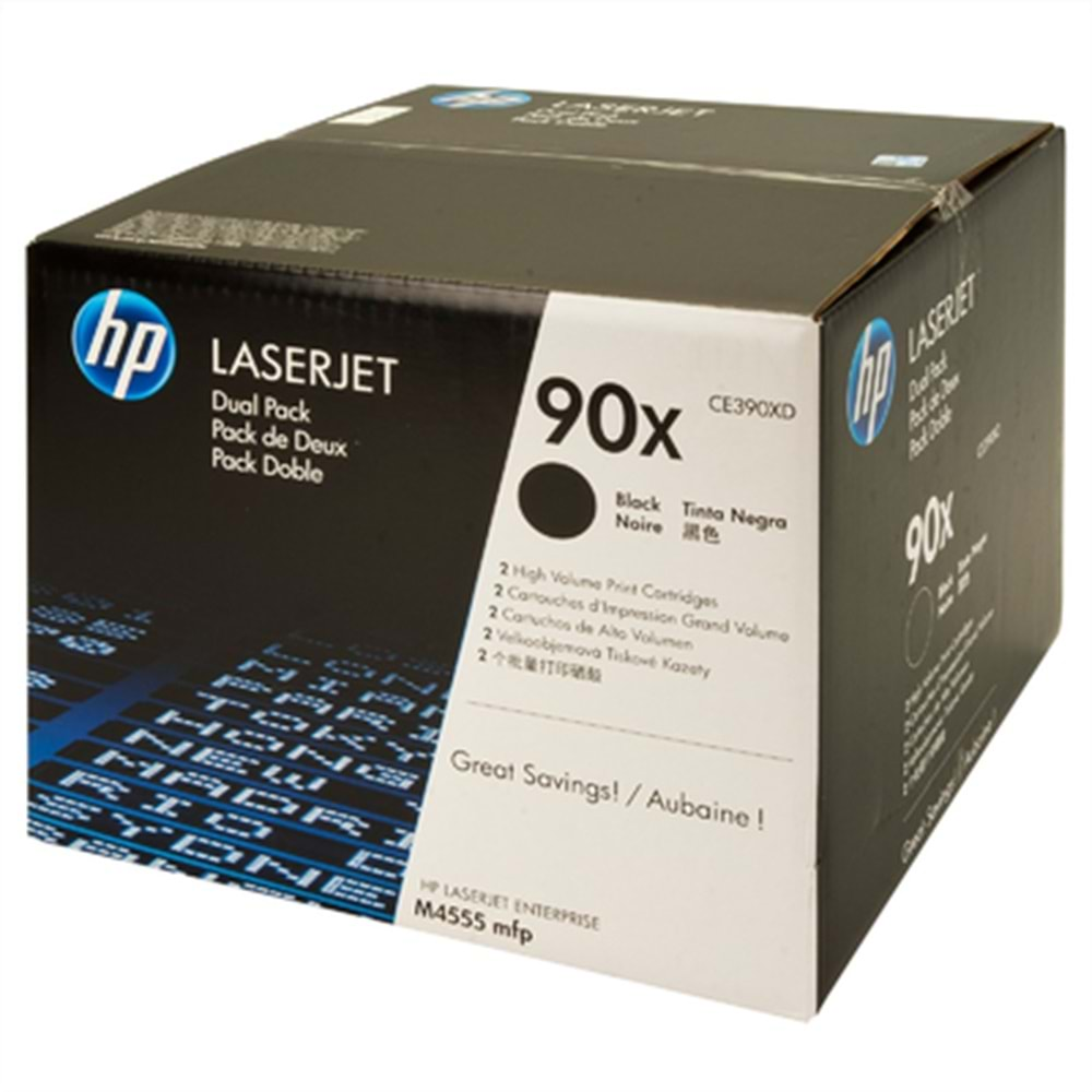 HP CE390XD (90X) M4555/M602/M602 2 Lİ PAKET SİYAH TONER ORJ 24K