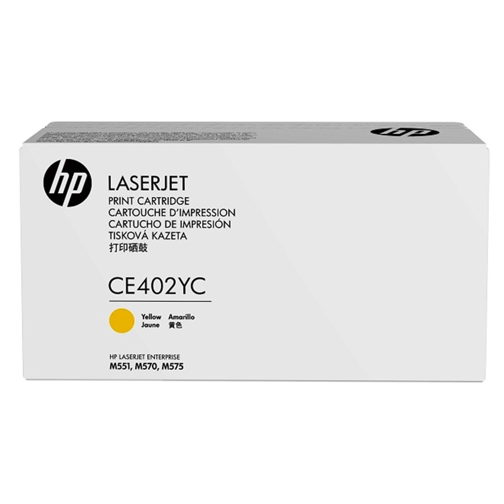 HP CE402YC (507A) PRO 500 M551/570/575 SARI TONER ORJİNAL 6.000 SAYFA