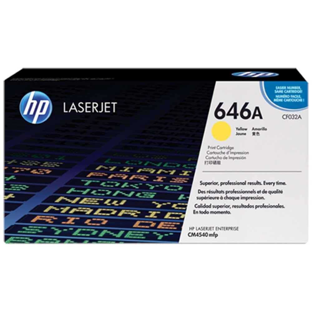 HP CF032A (646A) CM4540 SARI TONER ORJİNAL 12.000 SAYFA