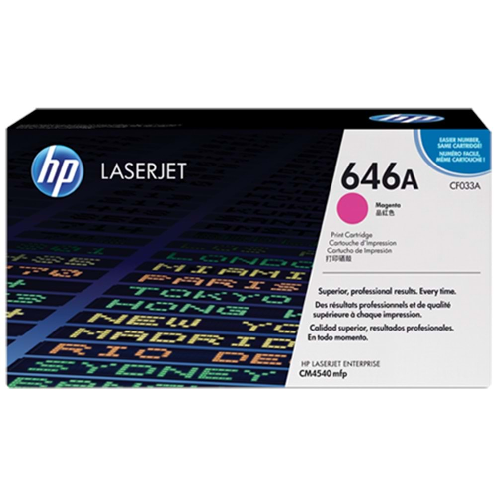 HP CF033A (646A) CM4540 KIRMIZI TONER ORJİNAL 12.000 SAYFA