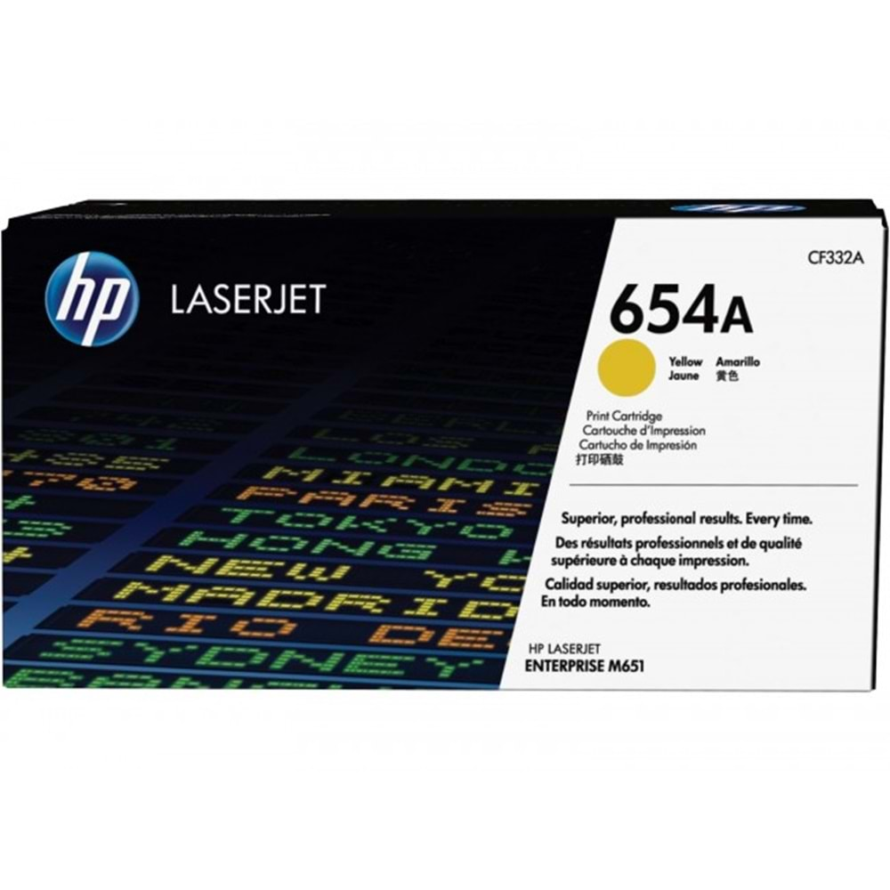 HP CF332A (654A) M651 SARI TONER ORJİNAL 15.000 SAYFA