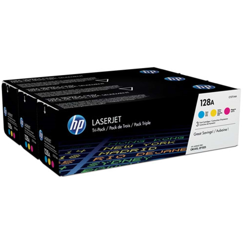 HP CF371AM (128A) MAVİ SARI KIRMIZI 3LÜ TONER ORJİNAL 1.300 SAYFA