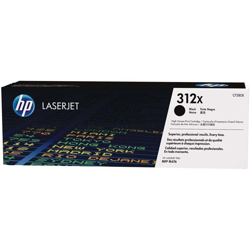 HP CF380X (312X) PRO M476 SİYAH TONER ORJİNAL 4.400 SAYFA