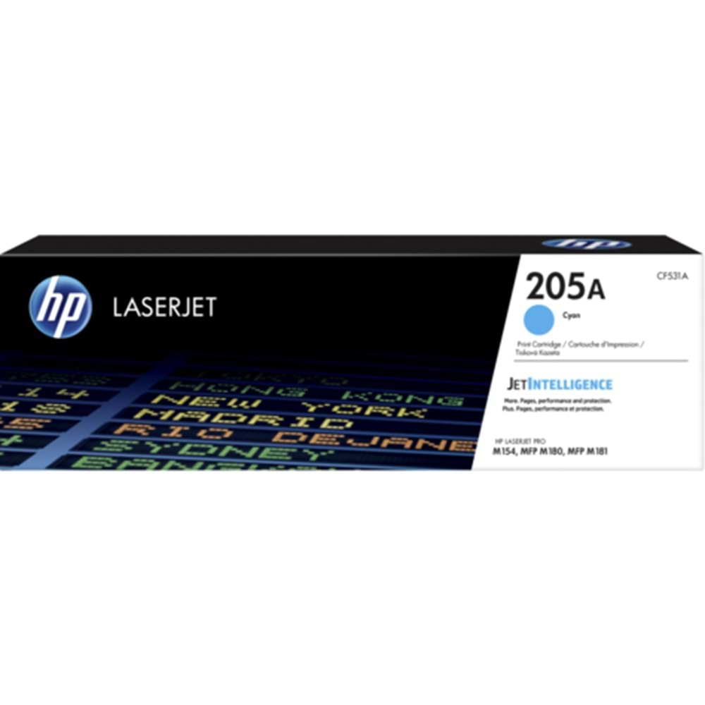 HP CF531A (205A) M154/M180n/M181fw MAVİ TONER ORJİNAL 900 SAYFA