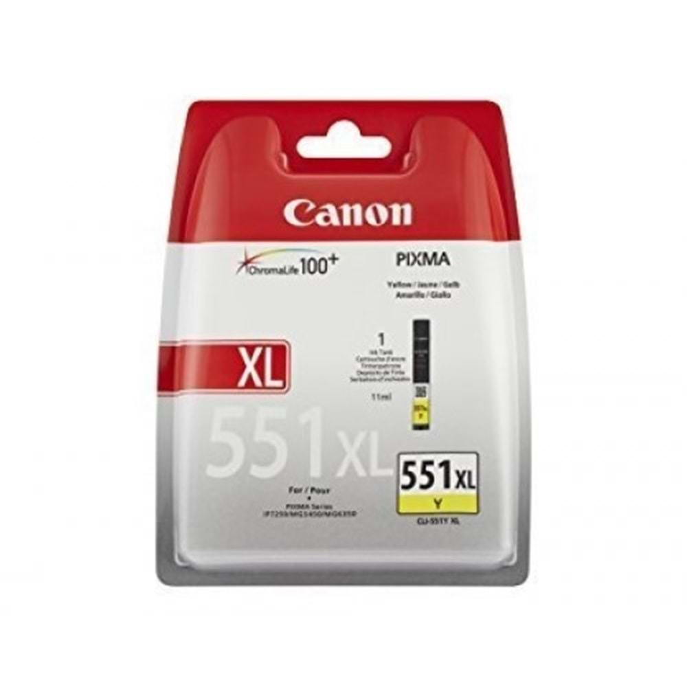 CANON CLI-551Y-XL MG5450/6350/6450 SARI KARTUŞ ORJİNAL